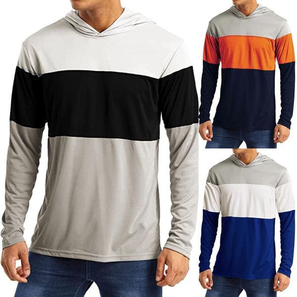 men's t-shirts casual basic color t-shirt matching hooded long sleeve blouse comfy fashion high quality, White;black
men's t-shirts casual basic color t-shirt matching hooded long sleeve blouse comfy fashion high quality, White;black