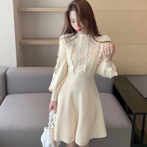 knit dress women's long-sleeved round neck stitching lace a-line high waist puffy sweater dresses 2021 korean style short dress, Black;gray
knit dress women's long-sleeved round neck stitching lace a-line high waist puffy sweater dresses 2021 korean style short dress, Black;gray