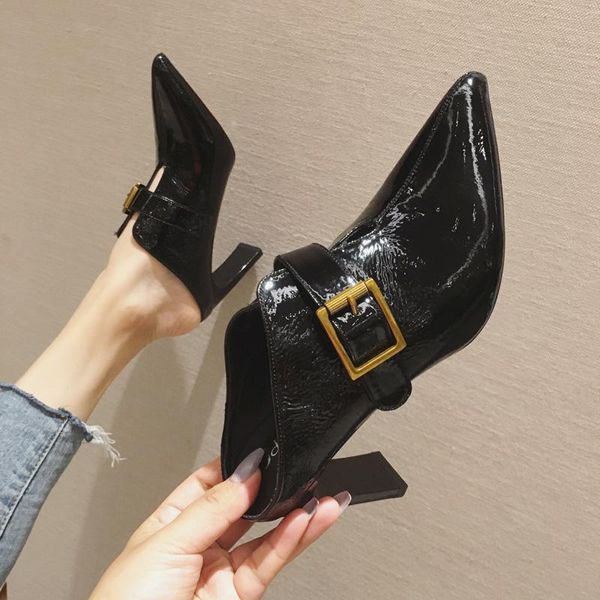 pointed toe women slides slippers slip on thin high heels sandals mules shoes party elegant pumps outdoor flip flops slides mule, Black
pointed toe women slides slippers slip on thin high heels sandals mules shoes party elegant pumps outdoor flip flops slides mule, Black