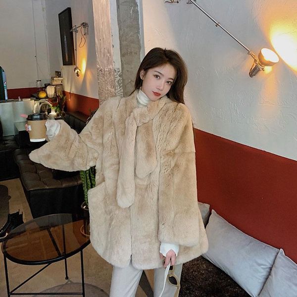 women's fur & faux 2021 fashion jacket thick winter warm outwear furry bib casual long sleeve pocket loose pink coat female ny01, Black
women's fur & faux 2021 fashion jacket thick winter warm outwear furry bib casual long sleeve pocket loose pink coat female ny01, Black