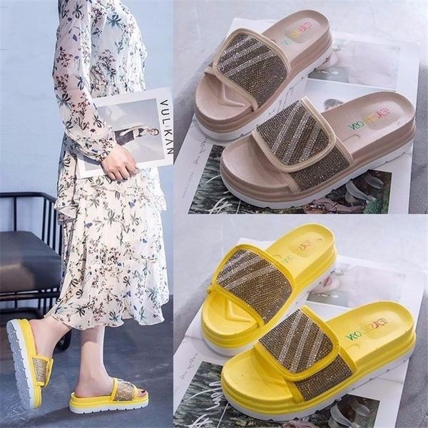 slippers 2021 summer rhinestone women wedges height lncreasing solid slides outdoor beach sandals female shoes, Black
slippers 2021 summer rhinestone women wedges height lncreasing solid slides outdoor beach sandals female shoes, Black