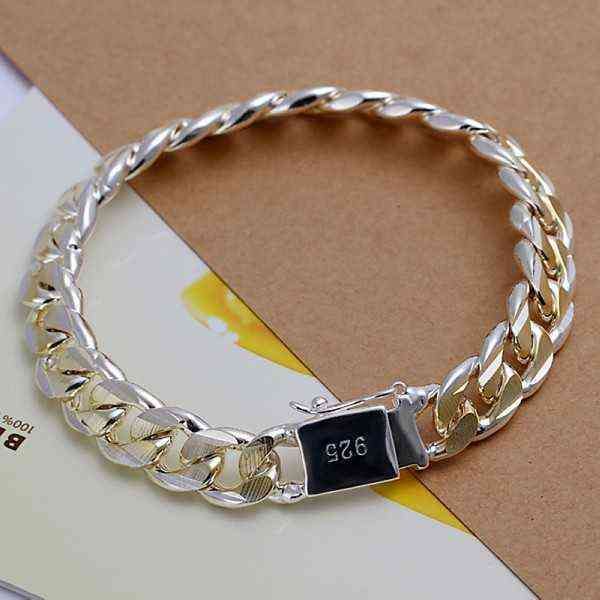 men's jewelry bracelet n925 silver color 10mm width 21cm thick exquisite fashion women's, Golden;silver
men's jewelry bracelet n925 silver color 10mm width 21cm thick exquisite fashion women's, Golden;silver