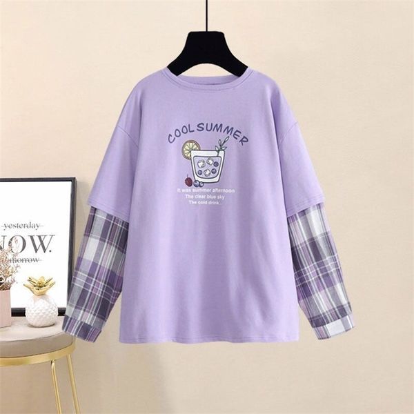 qweek korean style woman tshirts fashion purple print t shirt women long sleeve oversize loose casual clothing 210708, White
qweek korean style woman tshirts fashion purple print t shirt women long sleeve oversize loose casual clothing 210708, White