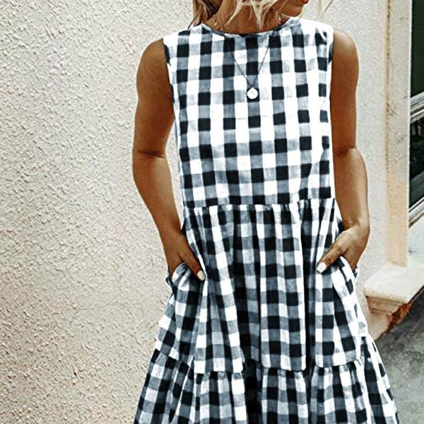 fashion women plaid short dress pockets a line dress casual summer beach dress sundress evening party vestidos 2021, Black;gray
fashion women plaid short dress pockets a line dress casual summer beach dress sundress evening party vestidos 2021, Black;gray