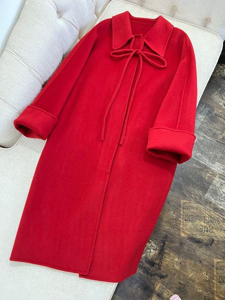 women's wool & blends high-end red long coats for women 3d cut lapel sleeve slim woolen 100% tweed lady winter 2021, Black
women's wool & blends high-end red long coats for women 3d cut lapel sleeve slim woolen 100% tweed lady winter 2021, Black