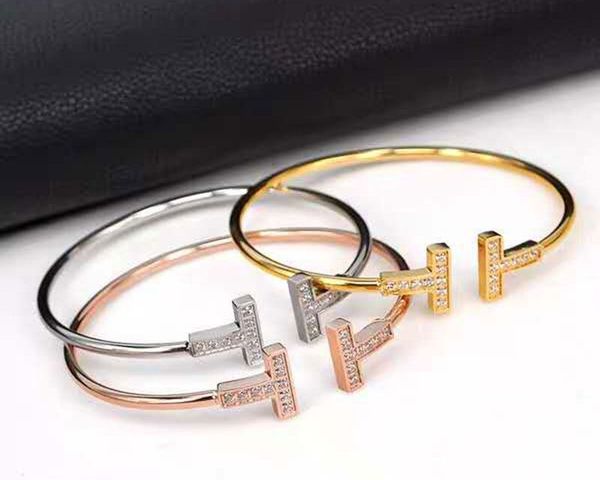 luxury gold t-shaped studded with diamond opening female double t bracelet you charm bracelet for women famous jewelry, White
luxury gold t-shaped studded with diamond opening female double t bracelet you charm bracelet for women famous jewelry, White