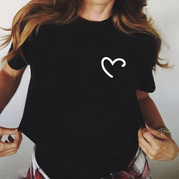 zogankin summer fashion black women t shirt clothing girls plus size heart shaped print tees short sleeve cotton, White
zogankin summer fashion black women t shirt clothing girls plus size heart shaped print tees short sleeve cotton, White