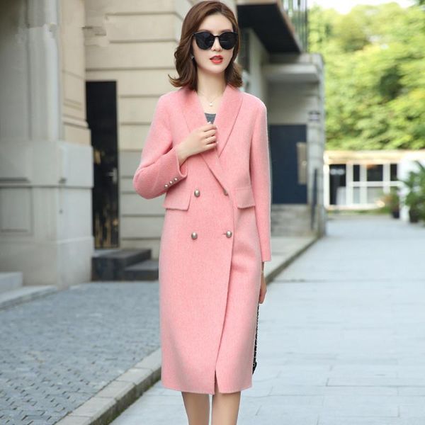 women's wool & blends real coat winter jacket women clothes 2021 alpaca double side woolen female korean jackets chaqueta mujer my en s, Black
women's wool & blends real coat winter jacket women clothes 2021 alpaca double side woolen female korean jackets chaqueta mujer my en s, Black