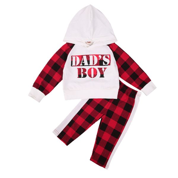 1-5t toddler kid baby boy clothes set long sleeve hooded sweatshirt plaid pant suit cute sweet autumn winter outfit, White
1-5t toddler kid baby boy clothes set long sleeve hooded sweatshirt plaid pant suit cute sweet autumn winter outfit, White