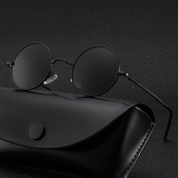 sunglasses retro round women men brand designer polarized female male metal frame glasses uv400, White;black
sunglasses retro round women men brand designer polarized female male metal frame glasses uv400, White;black