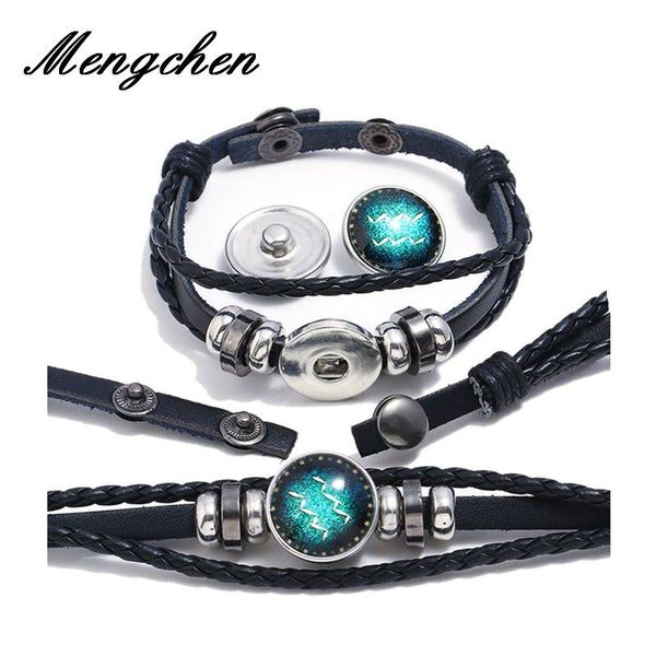 charm bracelets vintage punk 12 constellation manual weaving adjustable bracelet leather male wristband for women jewelry, Golden;silver
charm bracelets vintage punk 12 constellation manual weaving adjustable bracelet leather male wristband for women jewelry, Golden;silver