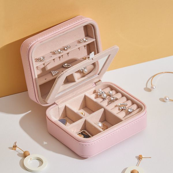 travel portable jewelry boxes removable bar layers earrings necklace storage case korea creative jewellery box wholesale, Black;white
travel portable jewelry boxes removable bar layers earrings necklace storage case korea creative jewellery box wholesale, Black;white