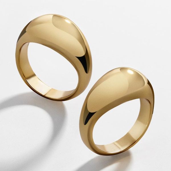 wedding rings 2021 simple glossy gold color chunky for women men trendy thick circle stackable geometric punk party jewelry, Slivery;golden 
wedding rings 2021 simple glossy gold color chunky for women men trendy thick circle stackable geometric punk party jewelry, Slivery;golden