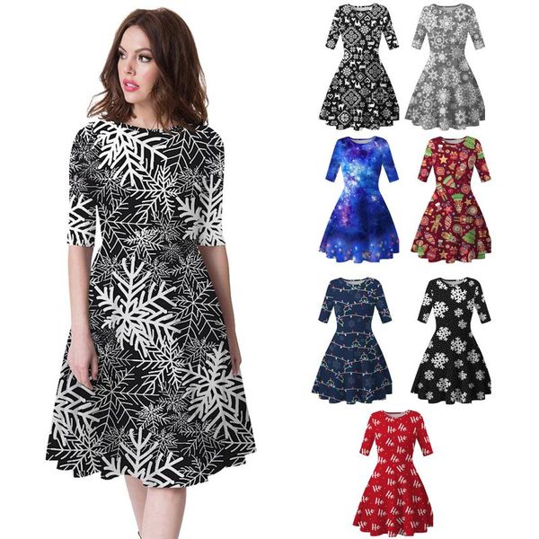 casual dresses dress women print half sleeve fit evening party christmas style fashion round neck femme robe f fast ship, Black;gray
casual dresses dress women print half sleeve fit evening party christmas style fashion round neck femme robe f fast ship, Black;gray