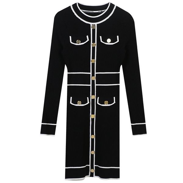 809 2021 runway autumn brand same style sweater long sleeve crew neck black white pink cardigan fashion clothes womens mingmei, White;black
809 2021 runway autumn brand same style sweater long sleeve crew neck black white pink cardigan fashion clothes womens mingmei, White;black