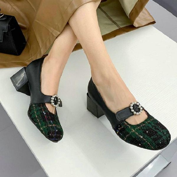 dress shoes sianie tianie round toe tweed plaid checker gingham sweet female pink green chunky square heels women mary janes pumps, Black
dress shoes sianie tianie round toe tweed plaid checker gingham sweet female pink green chunky square heels women mary janes pumps, Black