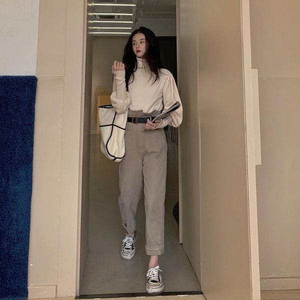 women's pants & capris 2021 women cotton fabric ninth pant with belt thick pencil trousers female high waist autumn winter fashion stra, Black;white
women's pants & capris 2021 women cotton fabric ninth pant with belt thick pencil trousers female high waist autumn winter fashion stra, Black;white