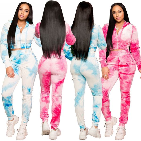 2021 tie-dye printting zipper hooded and trousers women autumn winter new casual suits fashion sports two piece set ik8h, Gray
2021 tie-dye printting zipper hooded and trousers women autumn winter new casual suits fashion sports two piece set ik8h, Gray