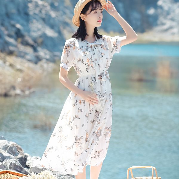female fashion dressed summer 2021 new korean soft little retro chiffon dress floral tide pd3c, Black;gray
female fashion dressed summer 2021 new korean soft little retro chiffon dress floral tide pd3c, Black;gray
