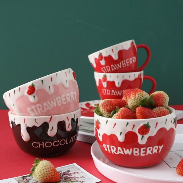 bowls cute strawberry ceramic bowl fruit salad yogurt dessert ins tableware rice single oatmeal breakfast wf9155
bowls cute strawberry ceramic bowl fruit salad yogurt dessert ins tableware rice single oatmeal breakfast wf9155