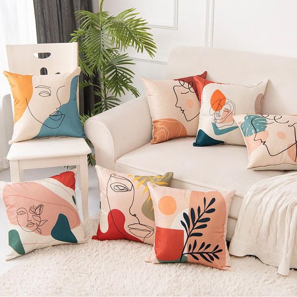 cushion/decorative pillow simple home sofa cushion cover 45*45cm geometric abstract pattern car waist chair bedding tatami linen cotton
cushion/decorative pillow simple home sofa cushion cover 45*45cm geometric abstract pattern car waist chair bedding tatami linen cotton