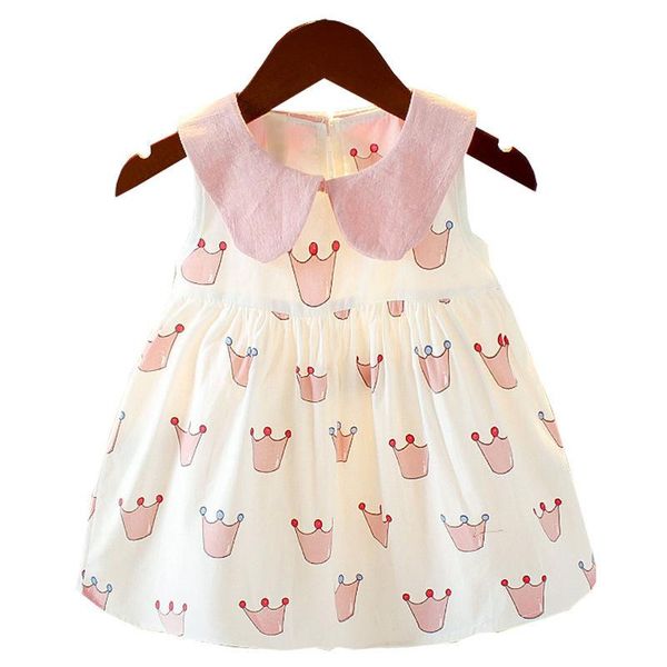 girl's dresses girl sleeveless dress pink crown printed 1--3 year old baby sweet style breathable clothes cotton children's summer, Red;yellow
girl's dresses girl sleeveless dress pink crown printed 1--3 year old baby sweet style breathable clothes cotton children's summer, Red;yellow