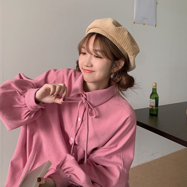 autumn solid color lapel bow chic shirt flashlight sleeve lets down ladies'bottom blouse sweet cotton simple streetwear gn9h, White;black
autumn solid color lapel bow chic shirt flashlight sleeve lets down ladies'bottom blouse sweet cotton simple streetwear gn9h, White;black