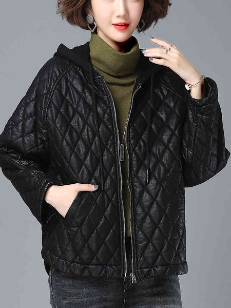 women's leather & faux kmetram autumn winter jacket fashion parka oversized coat female parkas manteau femme my, Black
women's leather & faux kmetram autumn winter jacket fashion parka oversized coat female parkas manteau femme my, Black