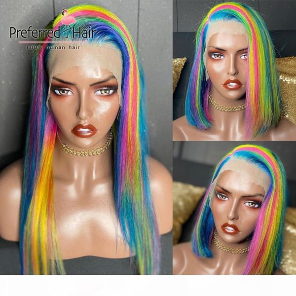 preferred rainbow color straight lace front wig pre plucked side parting bob wig brazilian remy lace front human hair wigs, Black;brown
preferred rainbow color straight lace front wig pre plucked side parting bob wig brazilian remy lace front human hair wigs, Black;brown