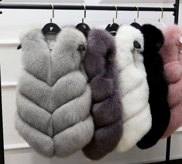 new womens winter waistcoat elegant lady faux fox fur sleeveless coat casual patchwork warm vest jacket, Black
new womens winter waistcoat elegant lady faux fox fur sleeveless coat casual patchwork warm vest jacket, Black