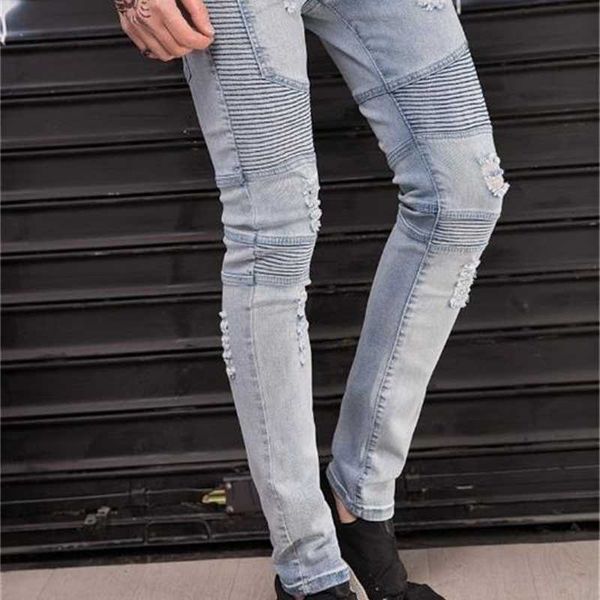 men's jeans stretch korean men skinny drape pencil pants fashion homme slim casual jean mens designer holes wzje, Blue
men's jeans stretch korean men skinny drape pencil pants fashion homme slim casual jean mens designer holes wzje, Blue