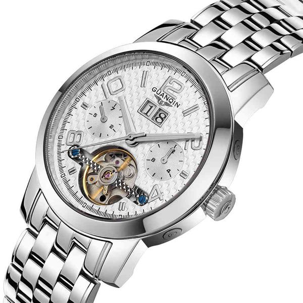 watch guanqin men luxury brand skeleton luminous clock casual automatic man mechanical wristwatch, Slivery;brown
watch guanqin men luxury brand skeleton luminous clock casual automatic man mechanical wristwatch, Slivery;brown