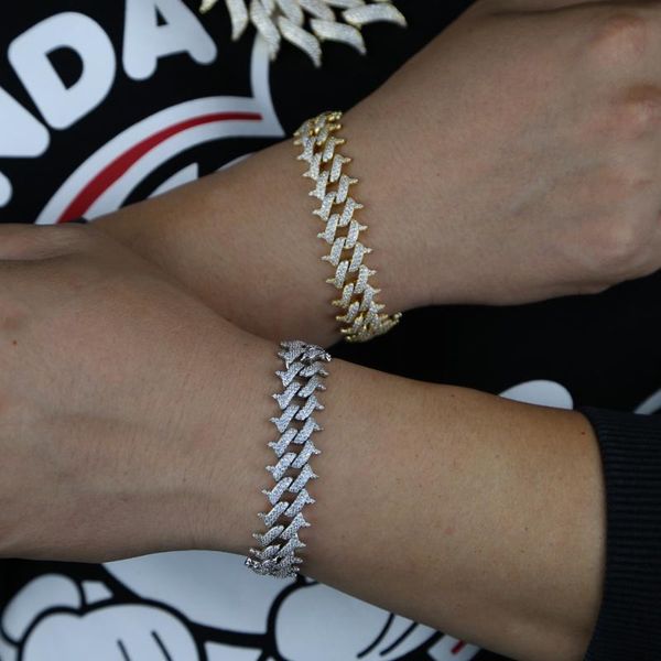 link, chain gothic fashion spikes shaped cuban iced out 5a cubic zircon hip hop bling jewelry heavy thorns rivet stud men bangle, Black
link, chain gothic fashion spikes shaped cuban iced out 5a cubic zircon hip hop bling jewelry heavy thorns rivet stud men bangle, Black