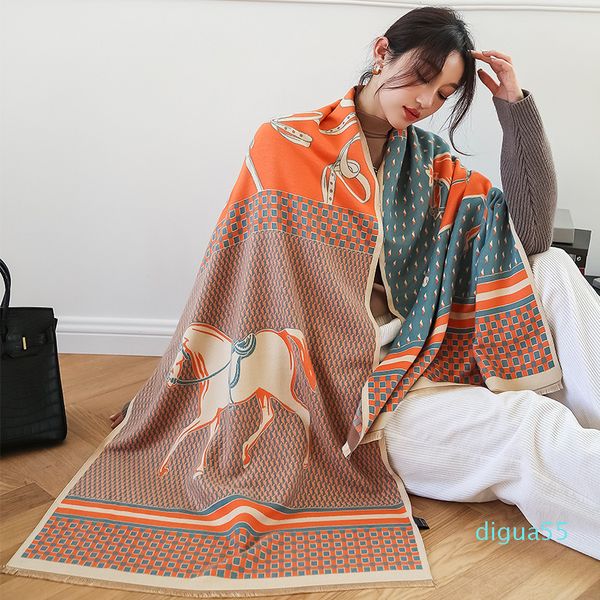 winter scarf cashmere shawls women warm foulard lady horse scarves vintage thick soft bufanda wraps, Blue;gray
winter scarf cashmere shawls women warm foulard lady horse scarves vintage thick soft bufanda wraps, Blue;gray