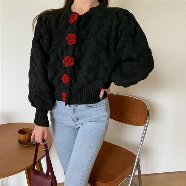women's jackets vintage plus size flower sweater jacket coats puff long sleeve round neck knitted fashion solid color outerwear, Black;brown
women's jackets vintage plus size flower sweater jacket coats puff long sleeve round neck knitted fashion solid color outerwear, Black;brown