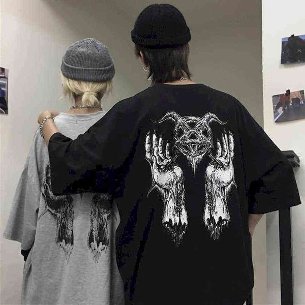 korean retro dark t-shirt horror demon print student men large size loose trend short-sleeved wo streetwear g1217, White;black
korean retro dark t-shirt horror demon print student men large size loose trend short-sleeved wo streetwear g1217, White;black