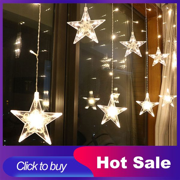2.5M ED Christmas ights Star Curtain String ight 220V Fairy ight Outdoor Indoor Garand For Party Wedding Hoiday Decoration
2.5M ED Christmas ights Star Curtain String ight 220V Fairy ight Outdoor Indoor Garand For Party Wedding Hoiday Decoration