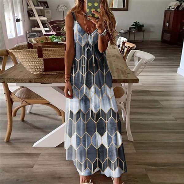 casual printed long summer women dresses sleeveless v neck camisole a line maxi dress ladies party plus size 5xl, Black;gray
casual printed long summer women dresses sleeveless v neck camisole a line maxi dress ladies party plus size 5xl, Black;gray