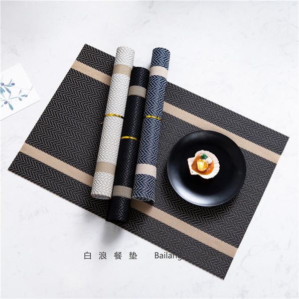 mats & pads simple style thermal insulation pvc mat environment-friendly gold lines striped heat proof decorative el table placemat
mats & pads simple style thermal insulation pvc mat environment-friendly gold lines striped heat proof decorative el table placemat