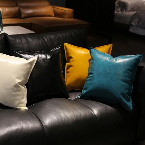 oil wax leather pillowcase sofa cushion solid color luxury simulation leather office pu pillow bedside
oil wax leather pillowcase sofa cushion solid color luxury simulation leather office pu pillow bedside