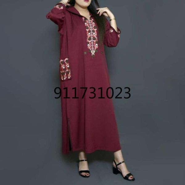 ethnic clothing 2021 summer fashion muslim solid color embroidery simplicity women's dress temperament loose casual long sleeve, Red
ethnic clothing 2021 summer fashion muslim solid color embroidery simplicity women's dress temperament loose casual long sleeve, Red