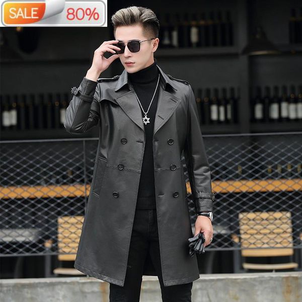 men's leather & faux genuine jacket men long cow coat autumn windbreaker jackets veste cuir homme a1xaa009yy29a, Black
men's leather & faux genuine jacket men long cow coat autumn windbreaker jackets veste cuir homme a1xaa009yy29a, Black