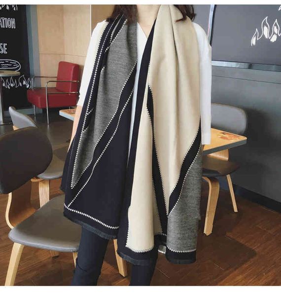 70% off design scarf women's autumn and winter shawl korean version versatile thickened warm double-sided enlarged office dual-purpose, Blue;gray
70% off design scarf women's autumn and winter shawl korean version versatile thickened warm double-sided enlarged office dual-purpose, Blue;gray