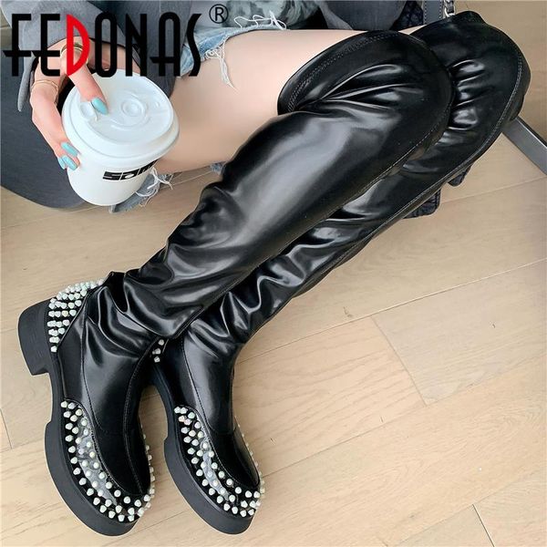 boots fedonas 2021 fashion tight high thick heels women over-the-knee autumn winter patent leather punk rivets shoes woman, Black
boots fedonas 2021 fashion tight high thick heels women over-the-knee autumn winter patent leather punk rivets shoes woman, Black