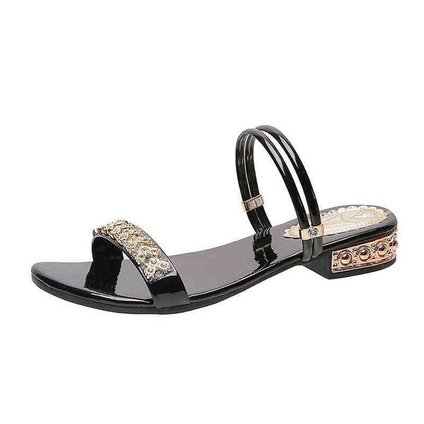 slippers women s open toe rhinestone decor all match soft flat sole chic comfy round 220304, Black
slippers women s open toe rhinestone decor all match soft flat sole chic comfy round 220304, Black