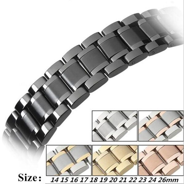 watch bands 12-24mm band strap stainless steel silver watchband bracelet for quartz women men, Black;brown
watch bands 12-24mm band strap stainless steel silver watchband bracelet for quartz women men, Black;brown