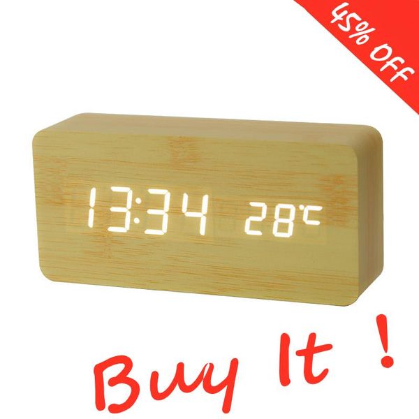 alarm clock led wooden watch table voice control digital wood despertador usb/ powered electronic deskclocks
alarm clock led wooden watch table voice control digital wood despertador usb/ powered electronic deskclocks