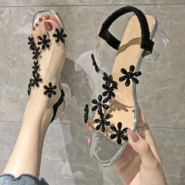 sandals roman 2021 summer women's shoes fashion crystal transparent flower thick heel high heels gladiator sandalias, Black
sandals roman 2021 summer women's shoes fashion crystal transparent flower thick heel high heels gladiator sandalias, Black
