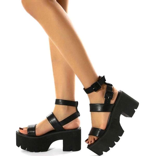 2021 brand cool leisure platform chunky heels gladiator gothic girls women shoes fashion trendy summer sandals big size 43, Black
2021 brand cool leisure platform chunky heels gladiator gothic girls women shoes fashion trendy summer sandals big size 43, Black