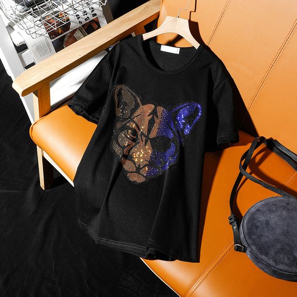 street leisure fashion leopard diamond short-sleeved t-shirt female summer new loose big size 5xl women pullover 210306, White
street leisure fashion leopard diamond short-sleeved t-shirt female summer new loose big size 5xl women pullover 210306, White